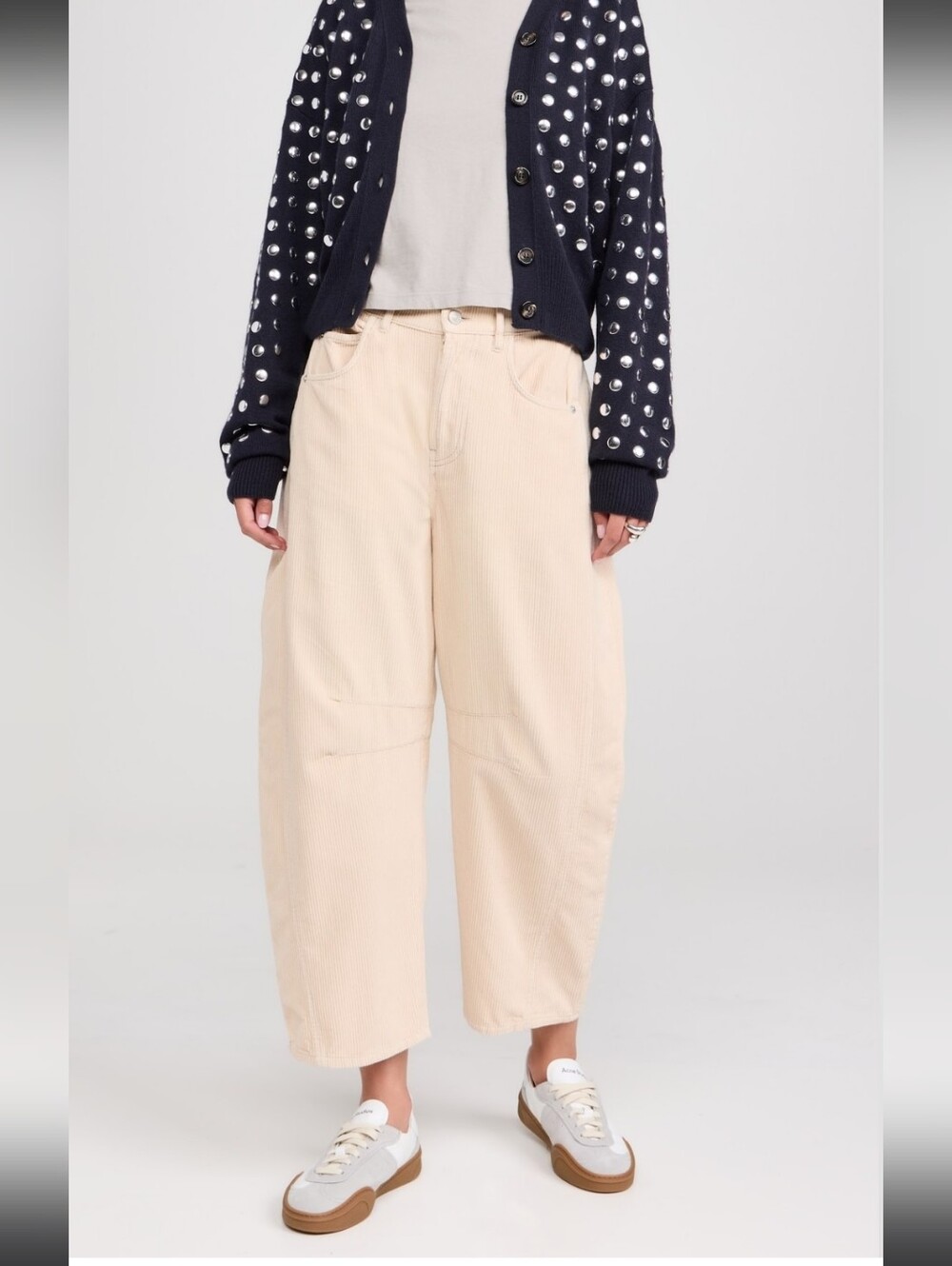 Free People Womens Good Luck Corduroy Barell Jeans